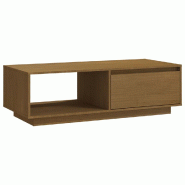 VidaXL Table basse marron miel 110x50x33,5 cm bois de pin massif Modèle Élancé Plus - 809885