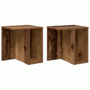 VidaXL Table d'appoint 2 pcs Bois ancien 37 x 32 x 40 cm Modèle Flex Panorama Élégance - 891093