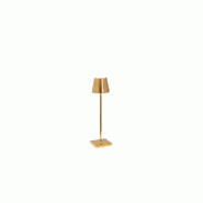 Zafferano Lampe De Table Led Poldina Pro Micro Polished Gold, Rechargeable Et Dimmable Avec Une Autonomie Allant Jusqu'À 12 Heures - jaune 8054144506