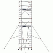 Échafaudage roulant aluminium AL 135 version base pliante - Hauteur de travail : 6,80 m - DUARIB - 613155 Échafaudage roulant aluminium AL 135 version base pliante - Hauteur de travail : 6,80 m - DUARIB - 613155