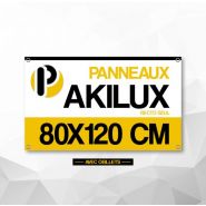 Akilux - panneau de chantier - panneau chantier - dimensions 80x120cm