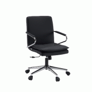 Chaise de bureau / chaise pivotante Rovento en similicuir noir hjh OFFICE - plastique 729508