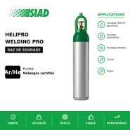 Helipro SIAD - Mélanges AR/HE pour MIG/TIG Aluminium - Soudage Alliages Légers