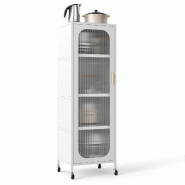 Helloshop26 - Armoire de rangement minime 45 x 40 x 141 cm robuste et flexible design moderne en acier carbone blanc 20_0016172 - blanc acier 30002291