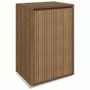 Meuble Vertigo T01 1 porte MDF naturel et olivier - 60x47x93cm
