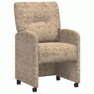 VidaXL Chaises de Salle à Manger avec Roues 2 pcs Gris clair Modèle Whisper Moderne - 42017844