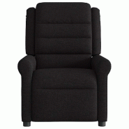 VidaXL Fauteuil de massage inclinable Noir Tissu Modèle Helvaria - 8721158336545