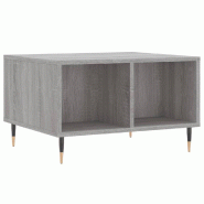 VidaXL Table basse Sonoma gris 60x50x36,5 cm Bois d'ingénierie Modèle Flex Élégance Pro - 830538