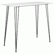 VidaXL Table de bar Blanc 120x60x105 cm Modèle Helios Signature - Bois manufacturé 248144