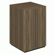 Angle de comptoir Vertigo T03 MDF noir et olivier 60x60x93cm