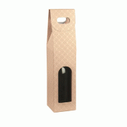 Boîte 1 bouteille carton imprimé matelassé nude - par 10