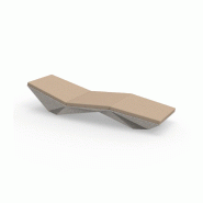 Chaise longue transat FAZ - écru granit