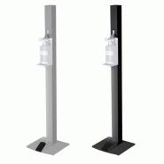 Borne de distribution de gel intelligent Distributeur gel de sol sans contact h 140 cm noir mat - réf : 490728nr - Réservoir de stockage 1 litre remplissable Borne de distribution de gel intelligent Distributeur gel de sol sans contact h 140 cm noir mat - réf : 490728nr - Réservoir de stockage 1 litre remplissable