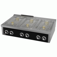 Fourneau à gaz professionnel gamme basic 6 feux vifs à poser profon... - PCB6F750S