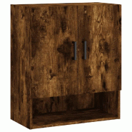Helloshop26 - Armoire murale pratique avec grand espace de rangement pour déco moderne 60 x 31 x 70 cm en bois d'ingénierie chêne 02_0048768 - Bois