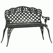 Helloshop26 - Banc de jardin meuble de patio d'extérieur terrasse 108 cm aluminium coulé vert 02_0011155 - vert aluminium 3000612147763