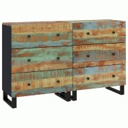Helloshop26 - Buffet bahut commode armoire meuble de rangement organisateur cuisine salle de séjour salons lot de 2 60 x 33 x 75 cm 02_0036642 - Bois