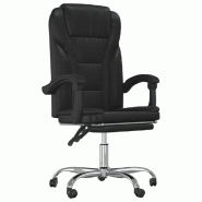 Helloshop26 - Chaise fauteuil siège pivotante de inclinable de bureau informatique étude similicuir noir 02_0024269 - noir métal 3000215345153
