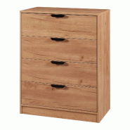 Helloshop26 - Commode meuble de rangement pratique entrée salon chambre MDF 90 x 70 x 40 cm effet chêne 03_0009317 - Bois manufacturé 3000224625123