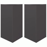 Helloshop26 - Jardinière bac lit surélevé plantes fleurs jardin terrasses lot de 2 triangulaire 50 x 43 x 75 cm acier noir 02_0039106 - 3000218040994 Helloshop26 - Jardinière bac lit surélevé plantes fleurs jardin terrasses lot de 2 triangulaire 50 x 43 x 75 cm acier noir 02_0039106 - 3000218040994