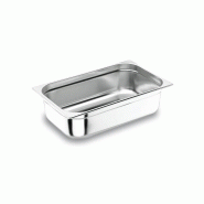 Lacor Bol Gastronorme GN 1/1 en acier inoxydable AISI 200, 15 cm 20,6 L - inox 66115Z