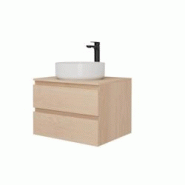 MOB-IN Ensemble meuble simple vasque SORRENTO 80 cm + vasque + robinet - marron 3701606505155 MOB-IN Ensemble meuble simple vasque SORRENTO 80 cm + vasque + robinet - marron 3701606505155