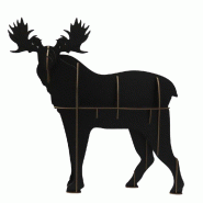 Présentoir élan mdf noir 115x54x156 cm