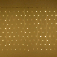 Rideau lumineux grande largeur 10M 1000 LED blanc chaud 8 modes 31V Lotti - jaune 8024199066816