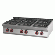 RM GASTRO Fourneau à gaz 6x brûleur ECO sans soubassement REDFOX - SPB 70/012 G - REDFOX - 0615402562829