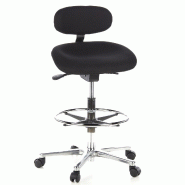 Siège technique / Tabouret technique / Tabouret pivotant WORK MF, tissu noir, chromé hjh OFFICE - noir polyester 608300 Siège technique / Tabouret technique / Tabouret pivotant WORK MF, tissu noir, chromé hjh OFFICE - noir polyester 608300