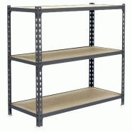 SimonRack Étagère Rangement 1000x1100x500 mm, 3 niveaux, plateaux en bois, charge 200 kg par niveau, Gris - Maderclick - métal 8425437086274