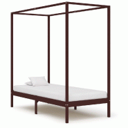 VidaXL Cadre de lit à baldaquin sans matelas bois massif 90x200 cm Modèle Dermoniax - 283268