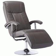 VidaXL Fauteuil TV gris similicuir Modèle Gervella - 248588