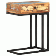 VidaXL Table d'appoint en U 45x30x61 cm Bois de récupération massif Modèle Luna Compact Plus - 289092