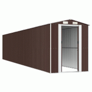 Abri de jardin Marron foncé 192x1021x223 cm Acier galvanisé Modèle Atlas Office Minimal - 8720845582302