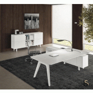 Bureau d'angle Rail en bois- Bralco. - 240, Gauche, Chêne blanc_0