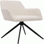 CLP Chaise de salle à manger Olema en tissu bouclette Tissu HBT: 82x56x58 cm Crème - beige textile 327673