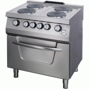 Cuisinière à haut rendement - 4 brûleurs - Double unité - Profondeur 70cm - 36kW - Gaz incl. Four électrique - 9396015