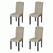 Décoshop26 - Lot de 4 chaises de salle à manger cuisine dossier capitonné poil de chameau tissu CDS021911 - 3000021121538 Décoshop26 - Lot de 4 chaises de salle à manger cuisine dossier capitonné poil de chameau tissu CDS021911 - 3000021121538
