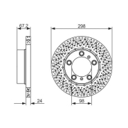 Disque de frein Bosch 0986479675 - avant - poinçonné et ventilé - 5 trous Disque de frein Bosch 0986479675 - avant - poinçonné et ventilé - 5 trous