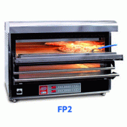 Four à pizza électrique avec hotte intégrée - 2x2 pizzas - 2 chambres indépendantes - PROMOSHOP Four à pizza électrique avec hotte intégrée - 2x2 pizzas - 2 chambres indépendantes - PROMOSHOP