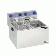 Friteuse de table électrique sans vidange 2 paniers avec 2 x 4 l pu... - PSF44