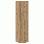 Helloshop26 - Armoire d'apothicaire classique grande capacité 40 x 41 x 174,5 cm en bois d'ingénierie chêne artisanal 02_0055675 - métal 3000239139042