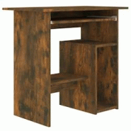 Helloshop26 - Bureau table poste de travail meuble d'ordinateur informatique étude chêne fumé 80 x 45 x 74 cm bois d'ingénierie brun 02_0023590 - Helloshop26 - Bureau table poste de travail meuble d'ordinateur informatique étude chêne fumé 80 x 45 x 74 cm bois d'ingénierie brun 02_0023590 -
