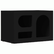 Helloshop26 - Meuble TV moderne avec rangement 60 x 35 x 40 cm fonctionnel élégant en bois d'ingénierie noir 02_0054774 - noir Bois massif 30002386