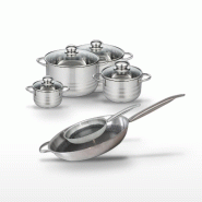 Lot 2 Poêles 24/32cm et 4 Faitouts 12/16/20/24cm Elo Relief Solution - gris 3176239942675