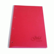 OEM Cahier à spirales A4 à couverture quadriculaire en polypropylène 100fls 70grs Assorted Colours - 5603013007797