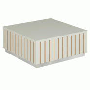 Podium pour mannequins Vertigo T03 MDF naturel et blanc mat 60x60x25cm