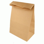 Sac SOS kraft brun 22+12x31cm - par 500