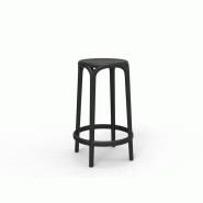 Lot de 4 tabourets hauts indoor/outdoor Brooklyn en polypropylène recyclable Lot de 4 tabourets hauts indoor/outdoor Brooklyn en polypropylène recyclable